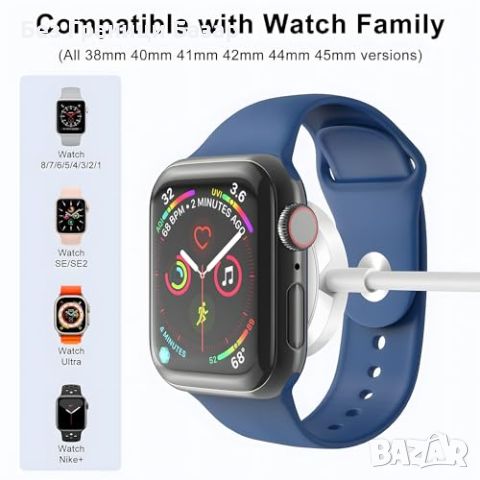 Нови 2 броя Преносимо магнитно зарядно за Apple Watch серия Ultra/8/7/6/SE, снимка 2 - Друга електроника - 46790081