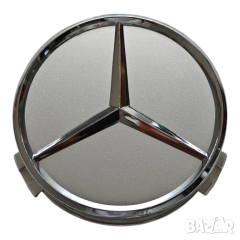 75мм Капачки за джанти за Мерцедес Mercedes-Benz - СВЕТЛО СИВИ, снимка 2 - Аксесоари и консумативи - 49829649