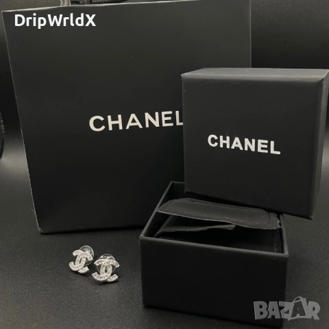 Chanel CC Дамски Обеци Пълен Комплект Чисто Нови
