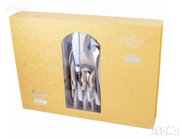 Комплект прибори за хранене Bohmann, Неръждаема стомана, 24 бр., Инокс, снимка 7 - Прибори за хранене, готвене и сервиране - 52897510
