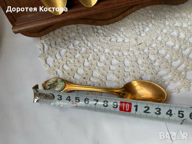 Красиви позлатени лъжички от Англия с пеперуди, снимка 15 - Антикварни и старинни предмети - 50211511