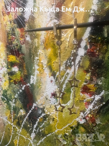 Висящи златни обеци 3.93гр. 14к., снимка 3 - Обеци - 51842784