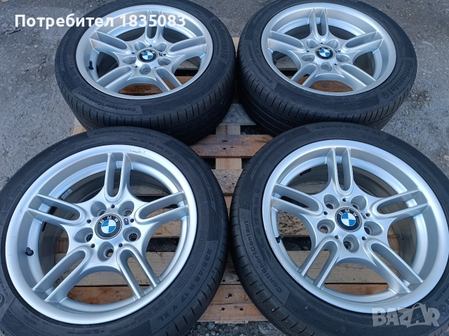 Лети джанти 17ки 5х120 BMW Syyle 66 + летни гуми 235/45/17 Continental, снимка 2 - Гуми и джанти - 52593776