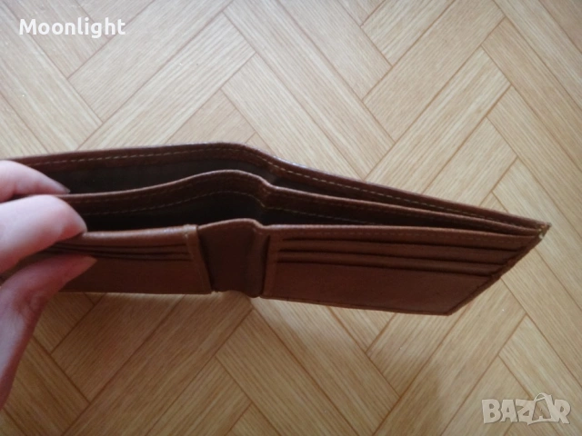 Нов кафяв мъжки кожен портфейл, портмоне от естествена кожа, снимка 5 - Портфейли, портмонета - 53134765