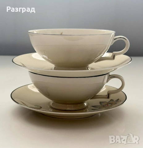 2бр. винтидж чаши за чай или кафе Haas & Czjzek Czechoslovakia, снимка 3 - Чаши - 53210390