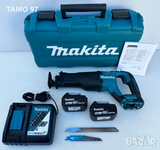 Makita DJR187 - Акумулаторен безчетков саблен трион 2x18V 5.0Ah като нов!