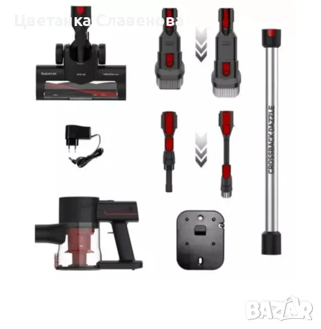 Безкабелна прахосмукачка TAURUS CROSSBACK DAZZLE 3IN1  22.2V AUT.45MIN 0.5L 150W, снимка 3 - Прахосмукачки - 49133010