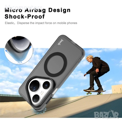 IMAK For Huawei Pura 80 Ultra Калъф [MagSafe] с Включен Протектор | Черен, Прозрачен Заден Панел | P, снимка 6 - Калъфи, кейсове - 51961325