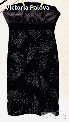  Рокля ENVY  за Нова година - кадифе с кристали, снимка 2 - Рокли - 52796187