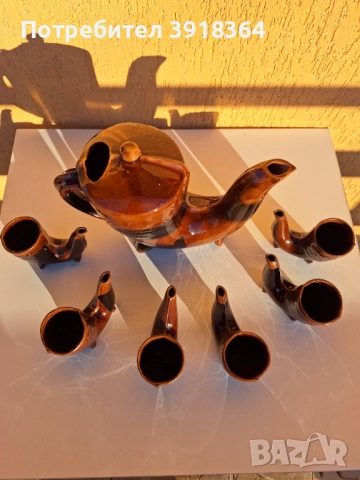 Ретро керамичен сервиз " Шатрата хан Крум", снимка 2 - Сервизи - 52925409