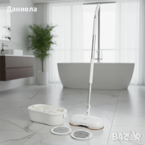 Електрически моп със спрей и центрофуга – за бързо и ефективно почистване