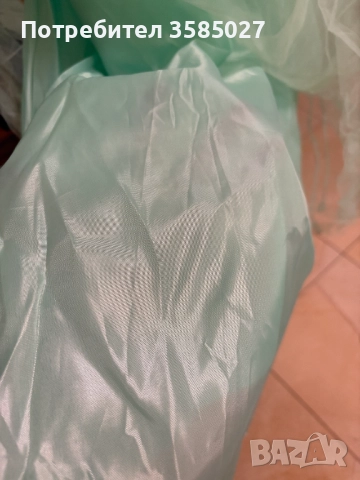 Тюркоазена рокля тип принцеса – лека, ефирна, елегантна, снимка 4 - Детски рокли и поли - 52859998