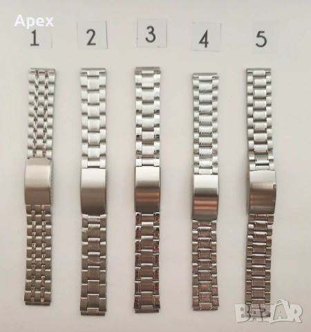 Верижки за Часовници с Извини Пластини.Верижка за Часовник Заоблени Краища Seiko/Orient/Casio/Ракета, снимка 9 - Каишки за часовници - 54169387