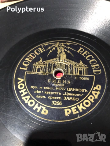 Стара българска шеллакова плоча