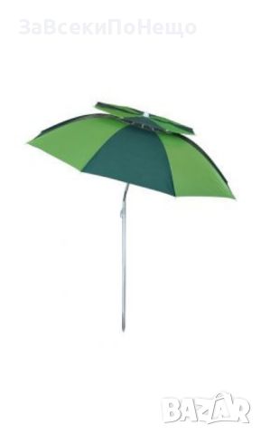 Двуцветен кръгъл плажен чадър Muhler, снимка 1 - Други стоки за дома - 46461517