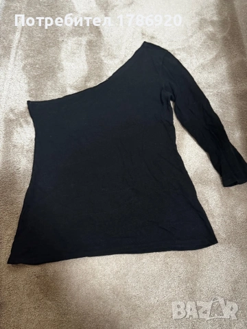 Стилна черна блуза Etam, снимка 2 - Тениски - 24945449