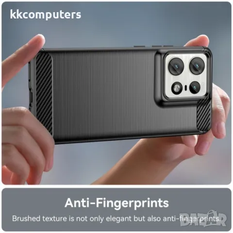 Motorola Edge 50 Pro 5G Удароустойчив Carbon Fiber Калъф и Протектор, снимка 6 - Калъфи, кейсове - 49916394
