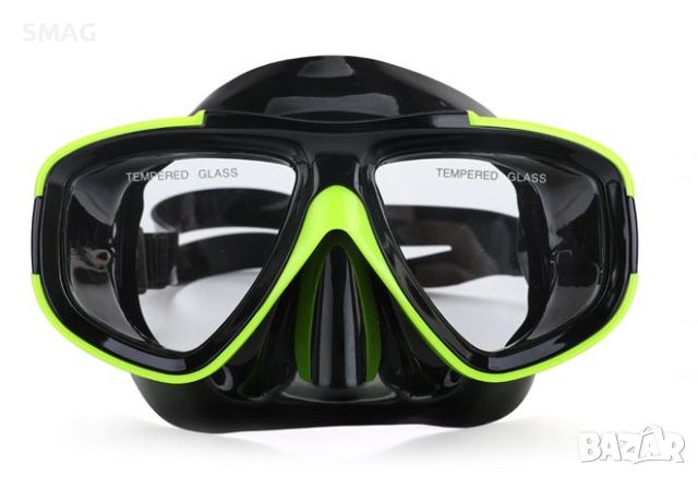 Черно-зелена морска маска за плуване 12+ години, снимка 1 - Водни спортове - 46279877