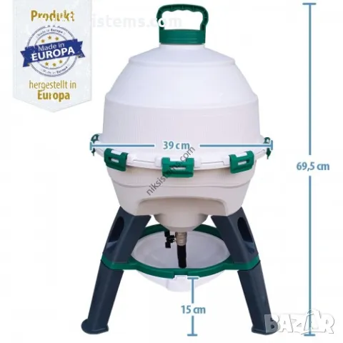 Поилка за Птици 25 литра с Крака - OPTIMUS - Арт. №: 11628, снимка 7 - За селскостопански - 49994348