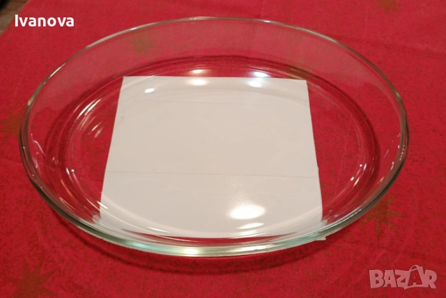 Стъклена огнеупорна тава елипса“Simax“, снимка 2 - Съдове за готвене - 51872696