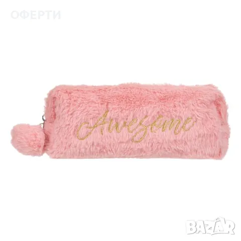 Несесер Pink Fur Awesome Pon Pon 23x4x10cm арт No195912, снимка 2 - Раници - 46932895