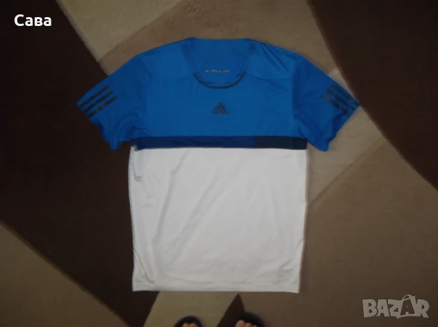 Тениски ADIDAS  мъжки,М и Л  /бяла и бялосиня/, снимка 4 - Тениски - 47172995