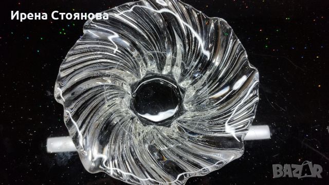 Кристална фруктиера/бонбониера Mikasa Walther Glas. , снимка 12 - Декорация за дома - 45723945