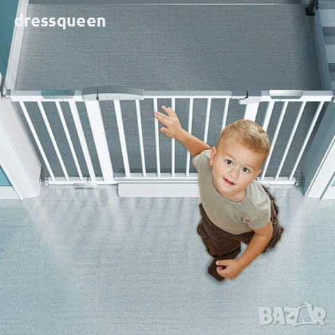 4504 Метална предпазна врата за бебета и домашни любимци, регулируема 75–82 см