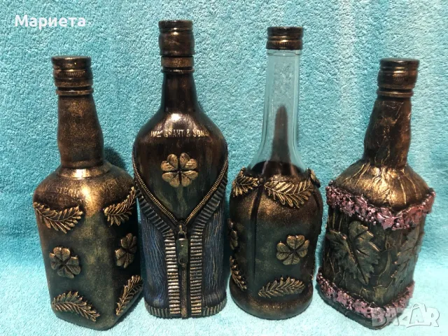 Декорирана бутилка, снимка 10 - Декорация за дома - 38311500