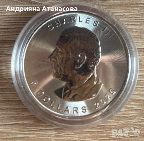 1 унция сребърна монета канадски кленов лист 2025, снимка 2 - Други - 54043767