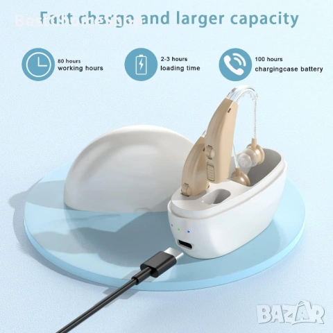 слухови апарати за възрастни хора с функция за намаляване на шума и контрол на силата на звука, снимка 8 - Слухови апарати - 54019963