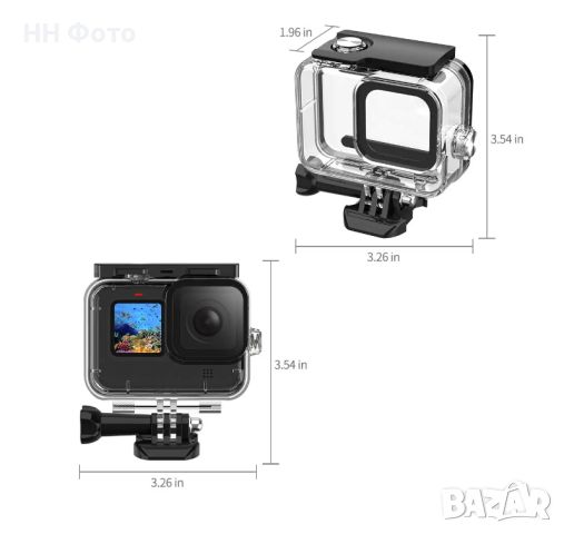 Водоустойчив защитен калъф за GoPro Hero 9 , 10 , 11 , 12, снимка 3 - Чанти, стативи, аксесоари - 46302378