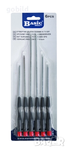 РАЗПРОДАЖБА!!! Отвертки дълги технически, к-т 6бр Basic