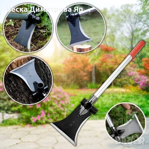 Многофункционален градински инструмент 4 в 1 – брадва, лопата, мотика и сърп в едно, снимка 2 - Градински инструменти - 53067170