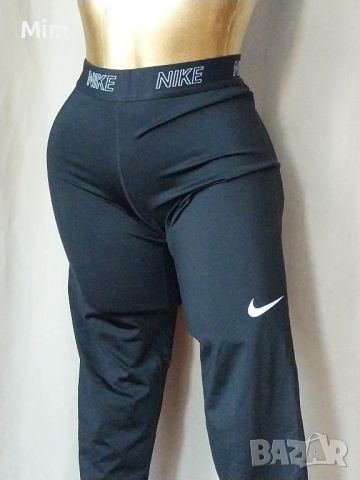 NIKE M/L Черен еластичен клин с лого , снимка 2 - Клинове - 45664172