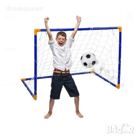 4590 Преносима футболна врата за деца (105 см) + бонус топка и помпа, снимка 3 - Други - 53815790