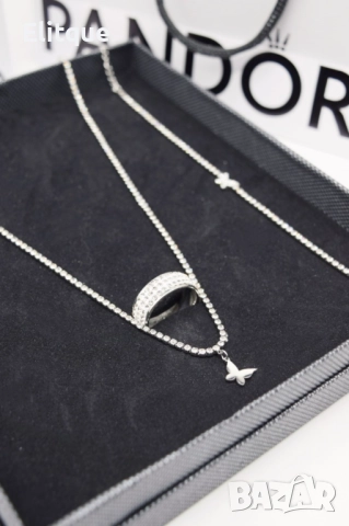 Нежно колие, гривна и пръстен с детайл пеперуда  , снимка 5 - Бижутерийни комплекти - 52905691