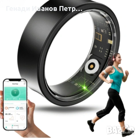 Smart пръстен–интелигентен тракер за здраве и активност в стилна форма, снимка 12 - Друга електроника - 53591962