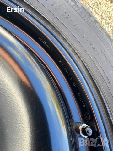 Оригинални железни джанти с гуми ( 2 броя ) Джанти : 5х118 - 16 ки  Гуми : 225 75 16 CP Continental , снимка 7 - Гуми и джанти - 53173265