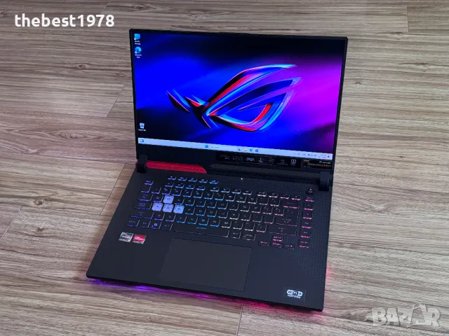 300Hz/3ms ROG`Ryzen 9-5800HX/AMD RX 6800M-12GB/32GB DDR4/512GB NVMe/RGB, снимка 1 - Лаптопи за игри - 47911576