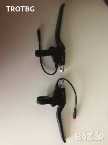 Електрически спирачни лостове с червена букса, 2-pin, снимка 5 - Части за велосипеди - 53841289