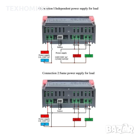 Температурен контролер, термостат с 1 сензор, терморегулатор на 24V 10A STC-1000-24V

, снимка 6 - Друга електроника - 50677974