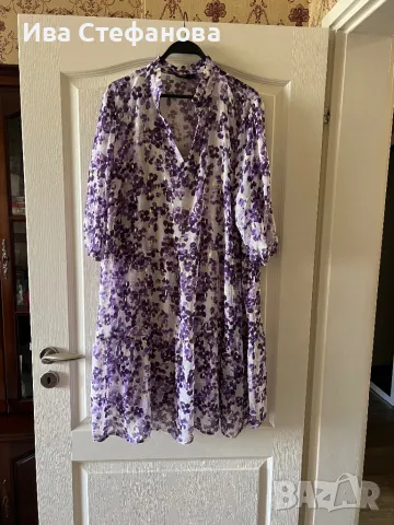 Нова феерична ежедневна елегантна рокля теменужки лилава теменужена нежност , снимка 2 - Рокли - 50225891