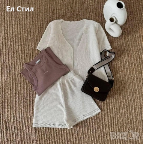 🌹Летен комплект от 2 части,плетен,21 евро,универсален размер 