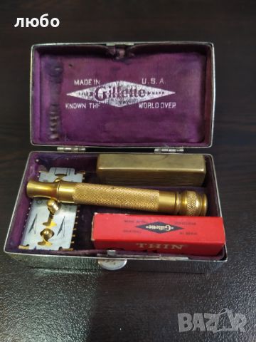 Самобръсначка GILLETTE Made In ENGLAND 1920/40 г, снимка 13 - Антикварни и старинни предмети - 45913971