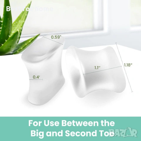 Welnove 12-комплект гел разделители за пръсти – подложки за бурсит – разширители за пръсти , снимка 2 - Други - 54147514