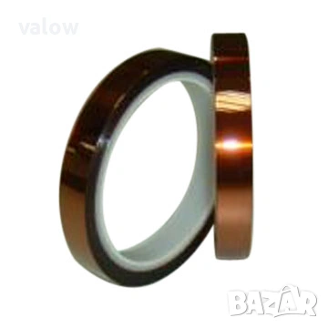 Термоустойчива полиимидна лепенка лента тиксо Kapton tape 30м, снимка 2 - Други инструменти - 12756911
