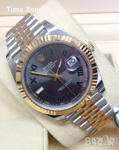 Rolex Datejust 41mm Two Tone Yellow Gold Wimbledon Dial Automatic Различни Варианти, снимка 4 - Мъжки - 54051574