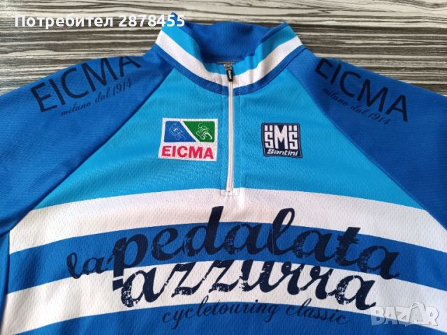 SmS Santini колоездачна вело блуза тениска джърси, снимка 3 - Спортни дрехи, екипи - 45276914