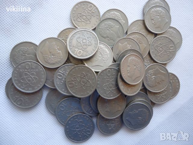 54 броя гръцки монети 10 драхми, снимка 6 - Нумизматика и бонистика - 45718005